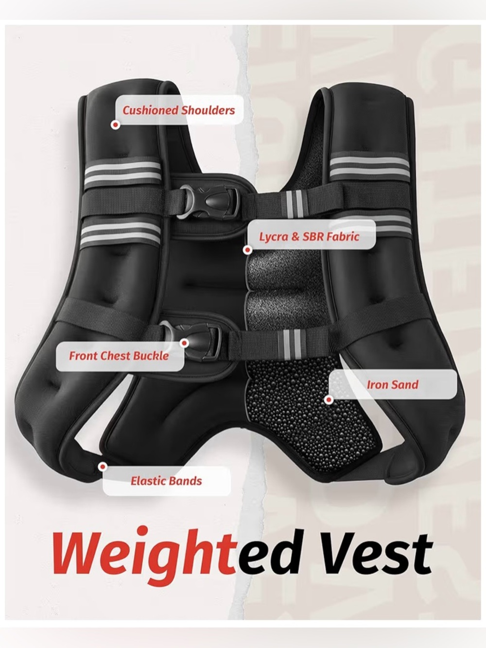 ZELUS 20 lb Weighted Vest NWOT